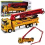 LEAN TOYS Concrete Pump Truck RC Toy with Lights, Sounds, Water Spray, 1:40 Scale