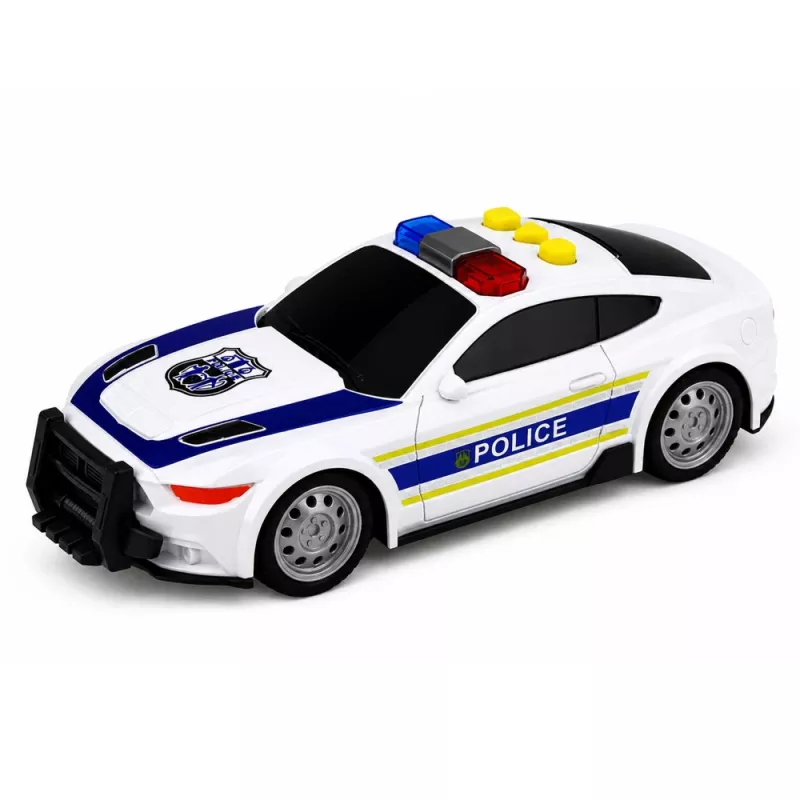 LEAN TOYS Police Set Helicopter Motorcycle Police Car Lights Sounds 1:32