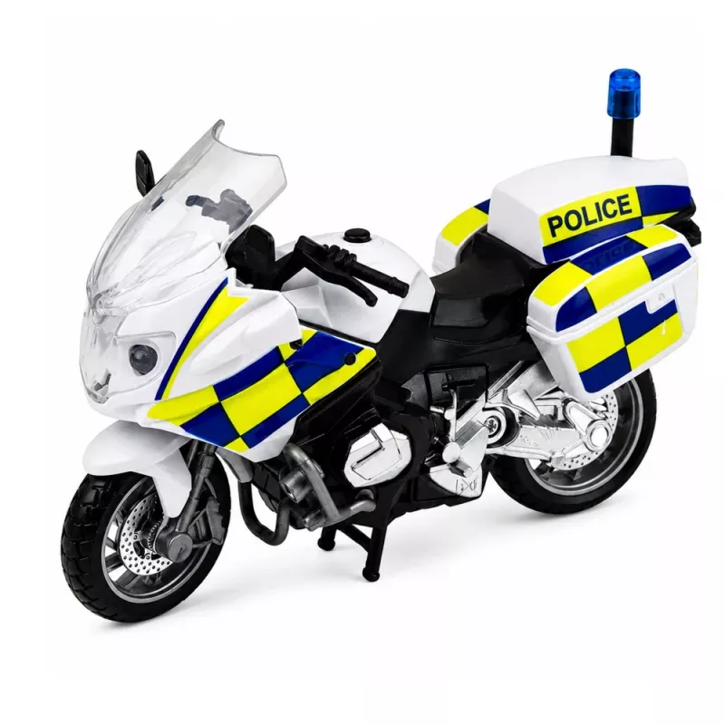 LEAN TOYS Police Set Helicopter Motorcycle Police Car Lights Sounds 1:32