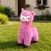 LEAN TOYS Plush Alpaca Llama Plush Toy Cuddly Toy Soft Fur Pink 38 cm