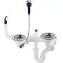 DEANTE Space-Saver Siphon for 1.5- and 2-Bowl Granite Sinks