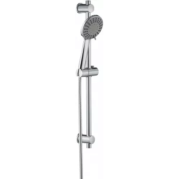DEANTE 5-Function Shower Set with Rail and Soap Dish, Chrome Finish