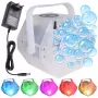 LIGHT4ME BUBBLE LED Small Efficient Bubble Maker with RGB Lighting, Black, 25W, 0.6L Tank