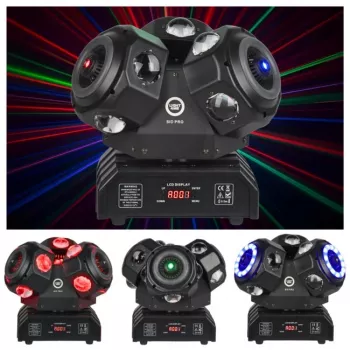 LIGHT4ME SID PRO 5-in-1 Moving Head Light with Beam, Wash, Strobe, Laser & Gobo Effects