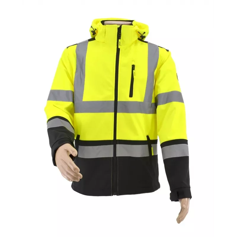 AWTOOLS Softshell Jacket T3 High-Visibility Reflective Black Size S
