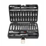 AWTOOLS 63-Piece 1/4 Inch Drive Socket Set BLACK LINE with Ratchet, Bits, and Case