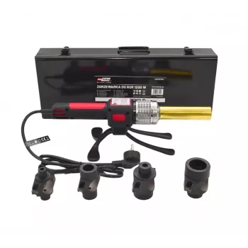 AWTOOLS 1200W Socket Fusion Welding Machine for PVC PP PE PB PPR Pipes, 16-32mm, 4 Die Pairs, Adjustable Thermostat, Metal Case