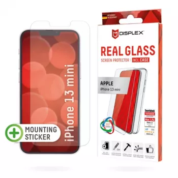 E.V.I Displex Real Glass + Case for Apple iPhone 13 Pro Max - Tempered Glass Screen Protector & Transparent TPU Protective Back Case