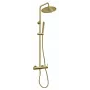 FERRO Ciriculus Thermostatic Shower Set with 250mm Rain Shower, Brushed Gold