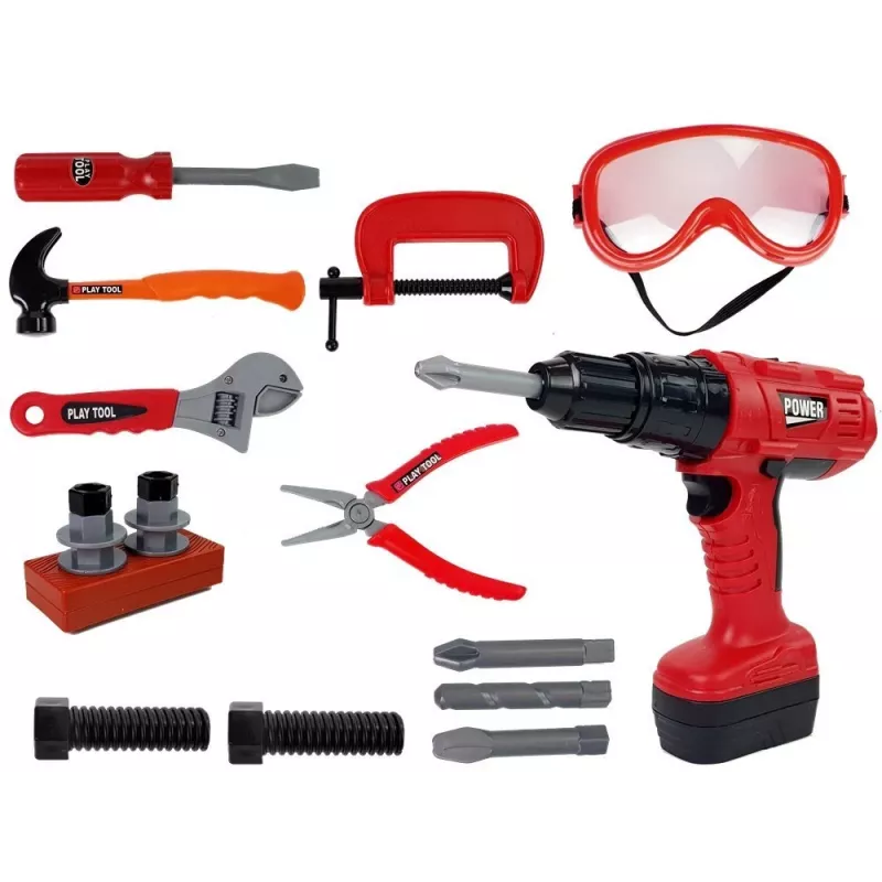 LEAN TOYS DIY Craftsman Tool Set Drill Hammer 35 Pieces Educational Toy