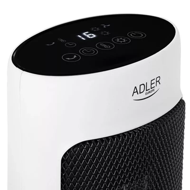 Adler AD 7738 Ceramic Fan Heater 2000W with Remote Control, White