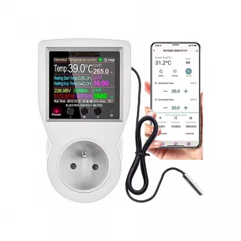 E6258 Wi-Fi Smart Thermostat Plug with Energy Monitoring, 230V, Tuya