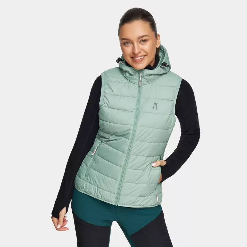 Alpinus Monza Women's Running Vest, Mint, Size M - Quick Dry, Breathable, Lightweight