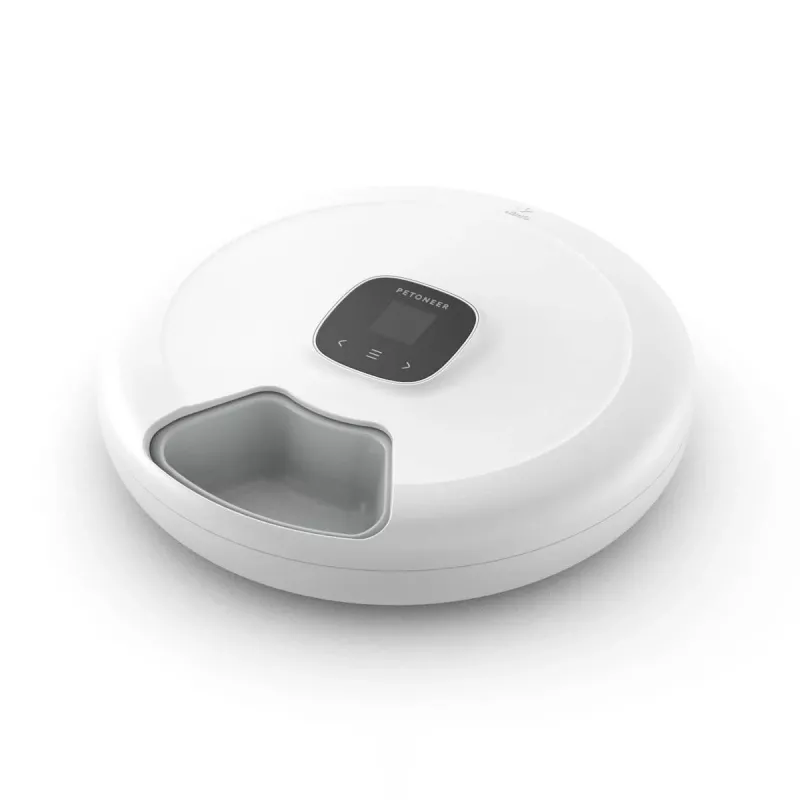 Petoneer NutriSpin Intelligent Wi-Fi Food Dispenser for Cats & Dogs, 2.9L, App Control, Voice Recording, Stainless Steel Bowl