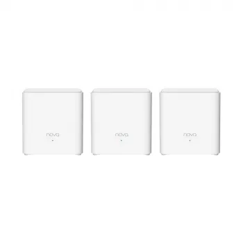 Tenda MX3 (3-Pack) AX1800 Whole Home Mesh Wi-Fi 6 System, Dual-Band, 2x Gigabit Ports per Node, Coverage up to 6000 sq. ft., White