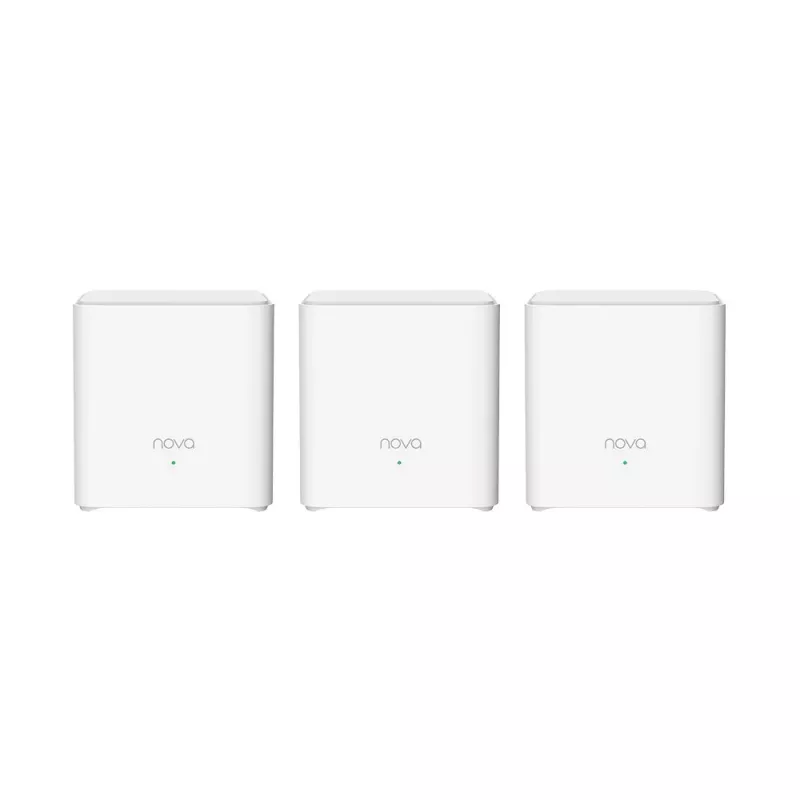 Tenda MX3 (3-Pack) AX1800 Whole Home Mesh Wi-Fi 6 System, Dual-Band, 2x Gigabit Ports per Node, Coverage up to 6000 sq. ft., White