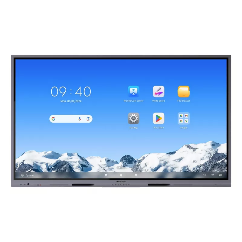 Hikvision DS-D5C75RB/A2L 75 inch 4K Interactive Display Android 14 40-Point IR Touch 8GB RAM 128GB Wi-Fi 6