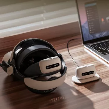BOBOVR BM60-2 Dual 6500mAh Battery Pack with Charging Dock for M3 Pro+ and M3 Head Straps - White