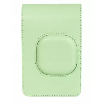 LOVEINSTANT Green PU Leather Case for Fujifilm Instax Mini LiPlay - Vintage Camera Bag with Adjustable Strap