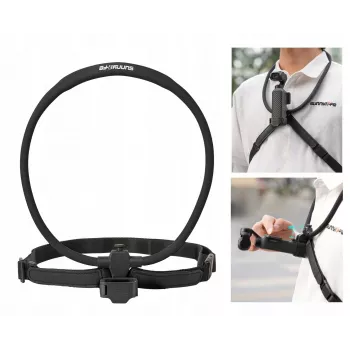 SUNNYLIFE Flexible Neck Mount for DJI Osmo Pocket 3/4, POV Action Cameras, Black