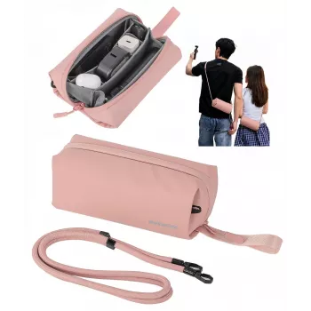 SUNNYLIFE Hard Shell Carrying Case Organizer for DJI Osmo Pocket 3, Insta360 X5 & Go 3s – Pink