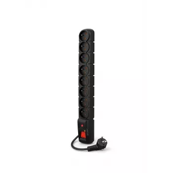 ACAR S8 PRO 3m Surge Protection Strip – 8 Outlets, 155J, 2300W, Black
