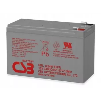 CSB HRL1234WF2 12V 9Ah Long Life VRLA AGM Battery - F2 Terminals