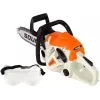 LEAN TOYS Chainsaw with Moving Chain + Safety Goggles Realistic Look and Sounds