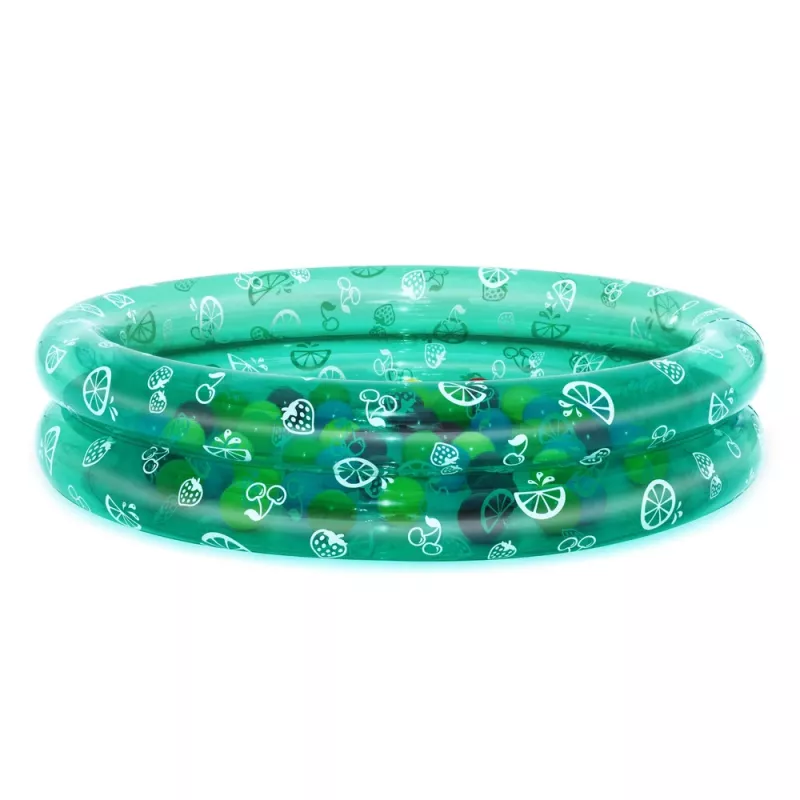 Bestway 51141 Inflatable Garden Pool with 50 Balls, Transparent with Dots, 91 cm