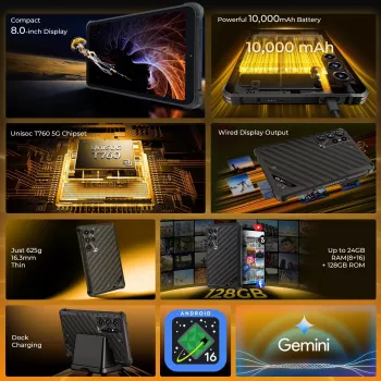 OUKITEL RT11 5G Rugged Tablet 8GB/128GB Black 10000mAh