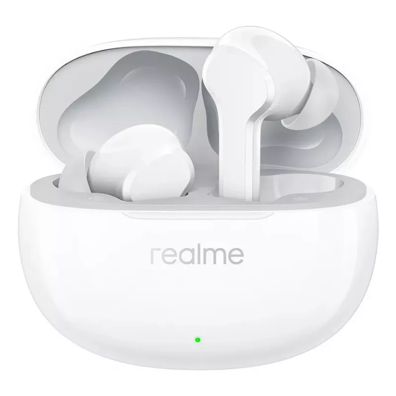 realme Buds T110 True Wireless Earbuds with 38h Battery, AI ENC, IPX5, Bluetooth 5.4, 10mm Bass Driver, USB-C Fast Charging, Low Latency Mode, Smart Touch, White