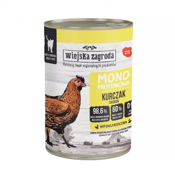 Wiejska Zagroda Monoprotein Wet Cat Food Chicken Adult 400g