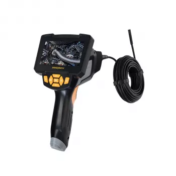 Ermenrich Seek VE70 Industrial Endoscope with 5m Semi-Rigid Probe, 4.3 inch IPS Screen, 1080P Camera, IP67 Waterproof, 8 LED Lights, 2000mAh Battery