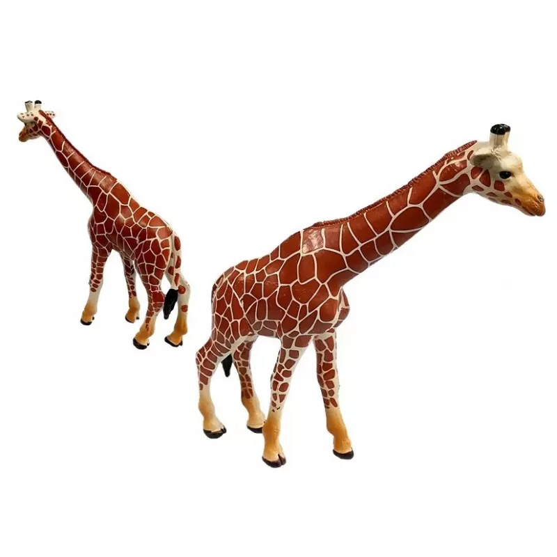LEAN TOYS Giraffes Figurines Educational Family 3 Pieces + Africa Background