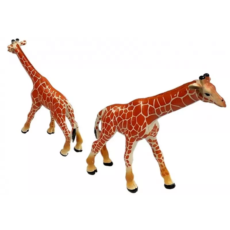 LEAN TOYS Giraffes Figurines Educational Family 3 Pieces + Africa Background