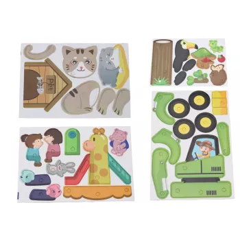 LEAN TOYS 3D Construction Puzzle Blocks DIY Dinosaurs Disassembly Drill