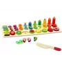 LEAN TOYS Wooden Educational Sorter Board – Math Learning with Fruits and Numbers, 85 Pieces, Montessori Toy for Toddlers Age 3+