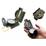 LEAN Tourist Compass with Fluorescent Hands and Aluminum Housing, 360-Degree Scale, Ruler