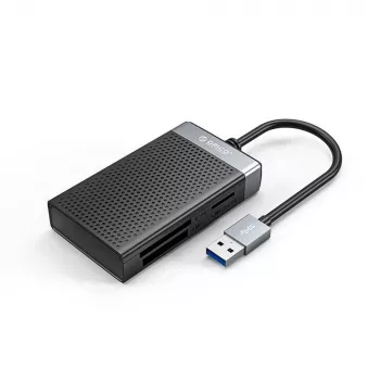 ORICO CL4D-A3 USB 3.0 Multi-Card Reader - SD, microSD, CF, MS - Black/Silver