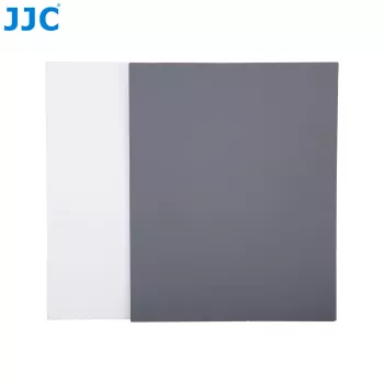 JJC GC Series 2-in-1 Photography Calibration Card Set – 18% Gray Card & White Balance Card, 20 x 25 cm, Durable Plastic, with Lanyard