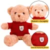 LEAN TOYS Plush Mascot Cuddly Toy Teddy Bear Beige Red Sweater 40cm