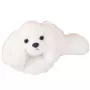LEAN TOYS Plush Maltese Dog with Weighted Paws White 30cm