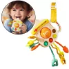 LEAN TOYS 3-in-1 Sensory Toy Teether Rattle for Infants - Multi-Color