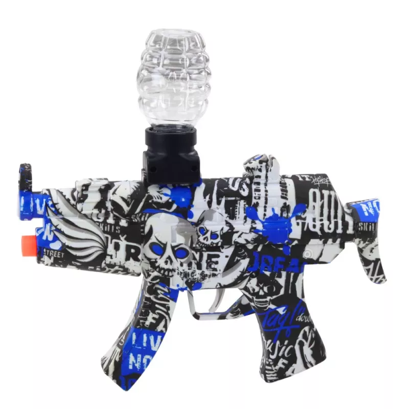 LEAN TOYS Electric Gel Ball Blaster Graffiti White Blue