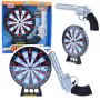 LEAN TOYS Laser Revolver Pistol Set with Target Shooting Game Lights Sounds