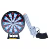 LEAN TOYS Laser Revolver Pistol Set with Target Shooting Game Lights Sounds