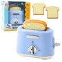 LEAN TOYS Kids Kitchen Toaster with Pop-Up Toast, Blue Wooden Toy