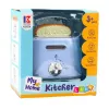 LEAN TOYS Kids Kitchen Toaster with Pop-Up Toast, Blue Wooden Toy