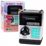 LEAN TOYS ATM Safe Piggy Bank with Lights, Sounds and PIN Code – Black