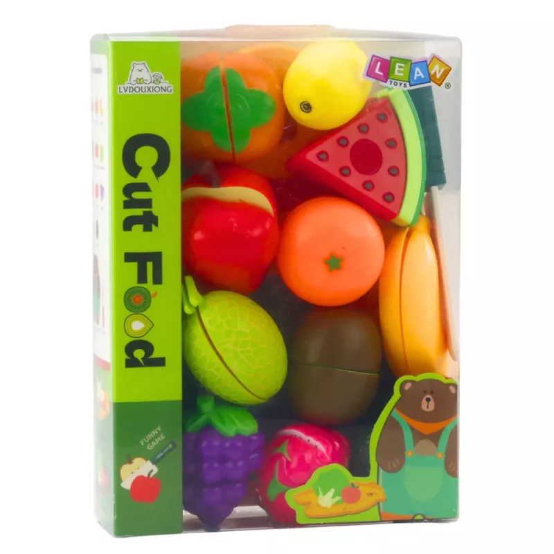LEAN TOYS Fruit Chopping Set Board Knife Educational Accessories For Children